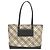 Burberry Nova Check Pattern Tote Bag Schwarz Beige