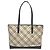 Burberry Nova Check Pattern Tote Bag Schwarz Beige - Ansicht 2
