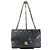 Chanel Vintage Classic Double Flap Quilted Lambskin Medium Noir