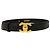 Cintura Chanel CC Turnlock in pelle sottile Nero