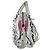 Borsa Balenciaga Classic City Graffiti Nero Rosa Bianco - vista 2