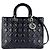 Borsa a mano in pelle nera Christian Dior Nero