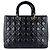 Borsa a mano in pelle nera Christian Dior Nero - vista 3