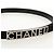 Cintura Chanel Logo in pelle con metallo e cristalli Thin Nero - vista 5