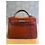 Hermès Kelly 32 Sellier borsa a mano pelle Waffle Marrone - vista 4