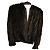 Autre Marque Schwarze Strick-Nerzjacke mit Kapuze