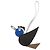 Hermès Hermes Birdy Taschenanhänger Schwarz Blau