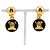 Céline Pendientes de clip Celine Triomphe chapados en oro Dorado