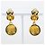 Céline Pendientes de clip Celine Triomphe chapados en oro Dorado - vista 3