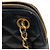 Borsa a tracolla Chanel in pelle d'agnello matelassé trapezoidale con ciondolo a placca Nero - vista 4