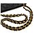 Borsa a tracolla Chanel in pelle d'agnello matelassé trapezoidale con ciondolo a placca Nero - vista 5