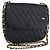 Bolsa de Ombro com Corrente BALLY em Couro Preto e Dourado Auth 201246