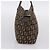 Borsa a mano FENDI Zucchino Canvas Marrone Auth 203176 - vista 4