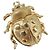 Spilla Christian Dior Ladybug metallo Gold Auth SW2812 D'oro