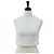 FENDI Camiseta Tank Cropped de Algodón Blanco Rosa Auth 202322M