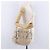 PRADA Gathered Handtasche aus Leder 2way Ivory Silver Auth 203005V Silber Roh - Ansicht 28