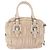 PRADA Gathered Handtasche aus Leder 2way Ivory Silver Auth 203005V Silber Roh - Ansicht 3