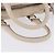 PRADA Gathered Handtasche aus Leder 2way Ivory Silver Auth 203005V Silber Roh - Ansicht 8