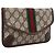 Pochette GUCCI GG Supreme Web Sherry Line PVC Beige Auth 201201A