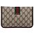 Pochette GUCCI GG Supreme Web Sherry Line PVC Beige Auth 201201A - vista 3