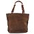 Borsa Tote con catena CHANEL in camoscio marrone CC Auth 200525 - vista 2