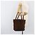 Borsa Tote con catena CHANEL in camoscio marrone CC Auth 200525 - vista 22