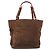 Borsa Tote con catena CHANEL in camoscio marrone CC Auth 200525 - vista 3