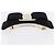 Fermi capelli Salvatore Ferragamo Vala Valletta Canvas Black Gold Auth SW2863V Nero D'oro - vista 4