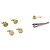 Autre Marque SAINT LAURENT dunhill Gemelli e Spilla da Cravatta Set da 4 pezzi Metallo Tono Oro Tono Argento Auth BA15443