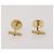 Autre Marque SAINT LAURENT dunhill Gemelli e Spilla da Cravatta Set da 4 pezzi Metallo Tono Oro Tono Argento Auth BA15443 - vista 3