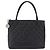 Borsa Tote CHANEL Matelasse Reprint in pelle Caviar Nero Argento CC Auth 200753V - vista 2
