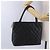 Borsa Tote CHANEL Matelasse Reprint in pelle Caviar Nero Argento CC Auth 200753V - vista 24