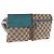 Riñonera GUCCI GG Canvas Sherry Line Beige Silver 28566 Auth 202696A Plata