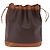 Céline Borsa a tracolla CELINE Macadam Canvas PVC Pelle Marrone Oro Auth 203425 D'oro - vista 3
