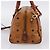 Borsa MCM Logogram Vicetos Boston Bag PVC Leather 2way Brown Gold Auth 203004 Marrone D'oro - vista 4