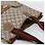 Borsa Tote GUCCI GG Plus Supreme Web Sherry Line PVC Beige Oro Auth 203128 D'oro - vista 6