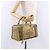 Borsa a mano LOEWE Amazona 30 in camoscio beige argento autentica 202990V - vista 27