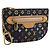 LOUIS VUITTON Monogram Multicolor Pochette MM Purse Black M60031 LV Auth 202597V Nero