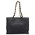 Borsa a tracolla CHANEL COCO Mark Chain in pelle nera e oro CC Auth 203441V Nero D'oro - vista 2