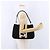 Borsa a Tracolla GUCCI Interlocking G Velluto Nero Argento Auth 193808V - vista 28