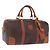 Céline CELINE Macadam Canvas Boston Bag PVC Leder Braun Gold Auth 197668V Golden