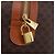 Céline CELINE Macadam Canvas Boston Bag PVC Leder Braun Gold Auth 197668V Golden - Ansicht 19
