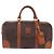 Céline CELINE Macadam Canvas Boston Bag PVC Leder Braun Gold Auth 197668V Golden - Ansicht 2