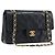 Borsa a tracolla CHANEL Chain Matelasse 23 in pelle d'agnello nera e oro CC Auth 200454SAM Nero D'oro