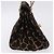Borsa a tracolla con catena CHANEL 2.55 pelle Harako Brown Gold CC Auth 202903SAV Marrone D'oro - vista 5