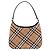 Burberrys Nova Check Schultertasche Canvas Beige Silver Auth 203137V Silber - Ansicht 3