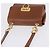 Borsa a tracolla Salvatore Ferragamo Gancini in pelle marrone e oro Auth 202457 D'oro - vista 7