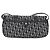 Bolsa de Ombro Christian Dior Trotter Canvas Preta Prata Auth ka6139V Preto - vista 3