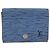 LOUIS VUITTON Epi Denim Anvelop Cult de Visit Card Case Blue M56723 Auth 203082A Azul - vista 13