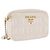 Borsa a tracolla PRADA con catena raccolta in pelle White Gold Auth 200485V Bianco D'oro